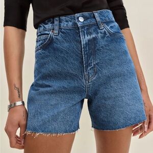 Reformation Saige High Rise 4" Jean Shorts - Size 25
